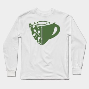 cup of green tea shape Long Sleeve T-Shirt